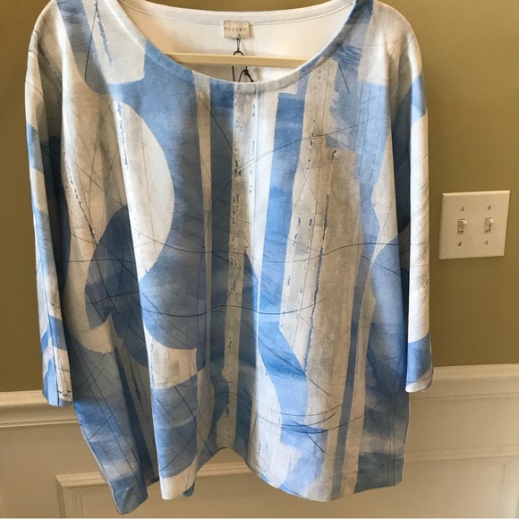 Poetry Tops - Poetry Sky Blue Pullover. NWT, Size 12